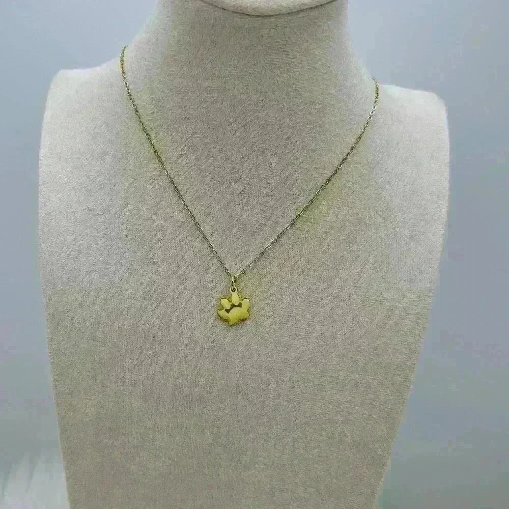 Cute Cat Paw Print Pendant Necklace - Picture 4 of 4